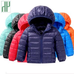 HH Spring Fall Light Barn Vinter Jackor Kids Bomull Down Coat Baby Jacka För Flickor Parka Ytterkläder Hoodies Boys Kläder LJ201017