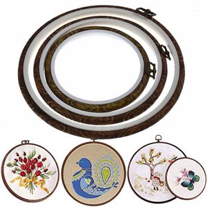 Sewing Notions & Tools 1 PC Embroidery Hoops Cross Stitch Imitated Wood Display Frame Kit Women DIY Craft Household Tools1