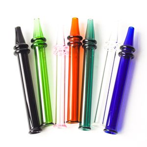 Glass Collector Colorful Pen Style Smoking Accessories Straight Tube Glass Water Pipes Smoking Accessories Dab Straw