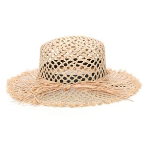Fashion Brand Show Raffia Hats For Women Spring Summer Sun Hat Vacation Dress Up Beach Accessories Wholeasle S1073 Y200714
