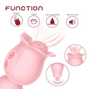 NXY Vibratoren Rose Vibrator Saugen Magische Zunge Usb Magnetische Wiederaufladbare Zauberstab Klitoris Sauger für Frauen Sex Maschine Bdsm Spielzeug Nippel Schröpfen 0210