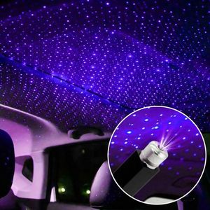 USB LED CAR Roof Star Night Interior Light Atmosphere Galaxy Lamp Projektor Dekorativ lampa Justerbara flera belysningseffekter