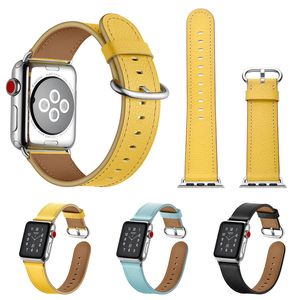 Skórzany pasek zegarkowy dla mężczyzn dla mężczyzn 45 mm 44 mm 42 mm 40 mm 38 mm Smart Watch Band kompatybilny z Apple Watch Series 1 2 3 4 5 6 7 8 Zastępcze akcesoria