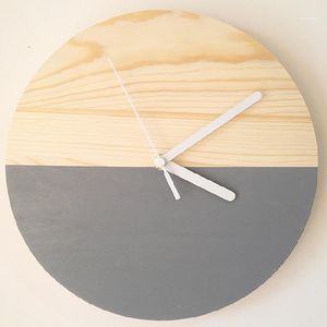 壁の時計サイレントクォーツクロックリビングルーム装飾時計現代のデザイン竹の木製の短い針の家の装飾1