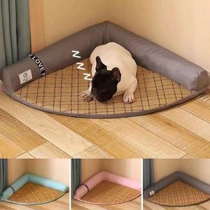 Cat Beds & Furniture Summer Dog Bed Cool Soft Pet Cushion For Samll Large House Pillow Calming Kennel Washable Sofa Mat Sleeping Pad