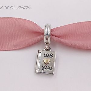 14k We Love You Pendant S925 Silver Pandora Charms for Bracelets DIY Jewlery Making Loose Beads Silver Jewelry wholesale 791532