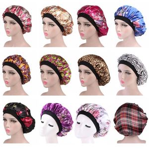25 Styles New Silk Satin Noite Cap Mulheres cobrir a cabeça do sono tampão Chemo Hat cetim Bonnet Para ter cabelos bonitos - Despertar Perfeito diário