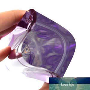 100Pcs Purple Stand Up Aluminum Foil Zip Lock Self Seal Recyclable Packaging Bag Zipper Beans Candy Package Bag