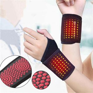 Elbow & Knee Pads Magnetic Therapy Self-Heating Wrist Support Brace Wrap With Thumb Loop Heated Hand Warmer Adjustable Compression Pain Reli