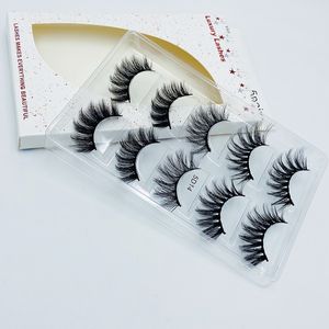 Mão feita reutilizável cacheado cílios postianos 5 pares definido espesso natural longo chicote de chicotes longos extensões suaves luz de feliz Natal edição DHL maquiagem para os olhos