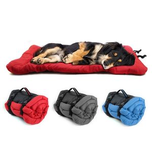 Köpek Yatak Battaniye Taşınabilir Köpek Yastık Mat Su Geçirmez Açık Kennel Küçük Büyük Köpekler için Katlanabilir Pet Yatak Kanepe 201126