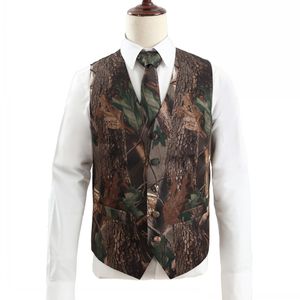 Country Style Camo Boy's Formal Wear Camouflage Vests For Wedding Party Kids Boy Vest and Tie Formal Wear Custom Made Real 276o