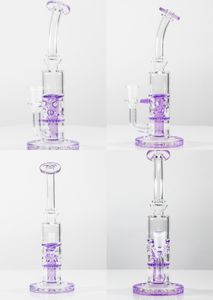 Vintage Pulsar New 9INCH Ratchet Fab Turbine Glass BONG Shisha Smoking Pipes Oil Burner mit Schüssel oder Banger kann Kundenlogo setzen