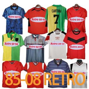 Retro Versão 1992 1994 1996 2002 United Soccer Jerseys 1999 2000 Finals Camisas de futebol Giggs Scholes Beckham Man Chester Vitage 1990 1998 Cantona Keane