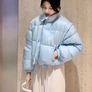 Kısa Ceketler Moda Down Down Coats Kış Kızlar Düzenli Parkas Metal Mektup Deseni Çıkarılabilir Kollu Kolu Yelek Uygun Giyim Tasarımcısı Açık Süslemeler P Mektup