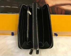 Mulheres Dual Zipper Carteira Bolsa Zippy Carteira Homens Longa Carteiras Dobra Cartão Titular Passaporte Homens Mulheres Dobradas Longas Bolsa Photo N41661