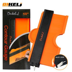 ONKEL.J Alloy Contour Gauge with Lock - Wide Edge Shaping Profile Tool for Woodworking, Laminate & Tile Measurement