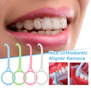 10 pezzi di bellissimo allineatore ortodontico per rimuovere gli apparecchi ortodontici rimovibili invisibili, strumento di rimozione dell'allineatore trasparente in plastica