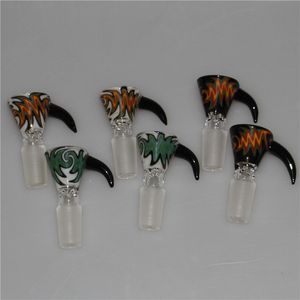 Popular Smoking Glass Bowls 14/18 mm Male Joint Colorful wig wag dry herb Holder bowl pieces for Oil Rig Dab Rigs silicone water pipe hookah