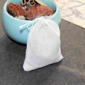 hight quality Portable 100pc 8x10cm Cotton Muslin Reusable Drawstring Bags Packing Bath Soap Herbs Filter Tea Bags EEF3621