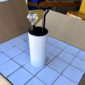 22oz sublimering hookah tumbler med rökning rör locket tumbler rostfritt stål reser rånar dubbel vägg vakuum böjda tumblers nya anländer