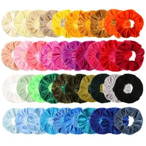 20/40 Pcs/Set Vintage Hair Scrunchies Stretchy Velvet Scrunchie Pack Women Elastic Hair Bands Girl Headwear Rubber Hair Ties LJ200903