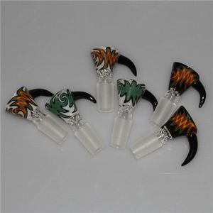 Wholesale Smoke 14mm and 18mm Male glass bowl With flower Snowflake Filter For Water pipe Bongs dab rig smoking bowls dabber tool ash catcher