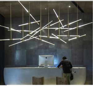 LED Modern Gold / Black Chandelier Iluminação Nordic Suspensão Decração Lâmpadas para sala de estar Quarto Restaurante Lâmpada Pingente