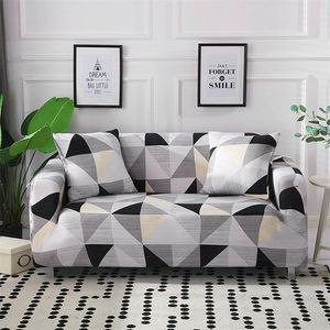 1pc Spandex Modern Sofa Cover Elastic Floral Polyester 1/2/3/4 Seater Couch Sofa Slipcover for Living Room Furniture Protector LJ201216