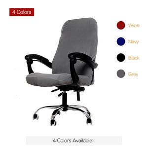 Computer Chair Cover Spandex for Study Office Chair Slipcover Elastic Grey Black Navy Red Armchair Cover Seat Case 1 PC LJ201216