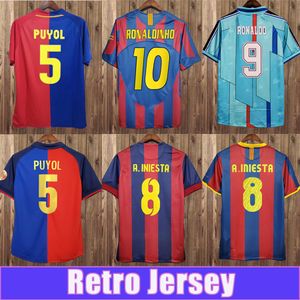 96 98 RIVALDO Maglie da calcio retrò da uomo 100th XAVI PUYOL A. INIESTA Maglia da calcio RONALDINHO SUAREZ IBRAHIMOUIC GIOVANNI PIQUE HENRY Manica corta