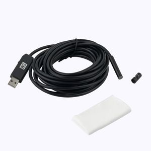 2020 5m 6 LED USB Vattentät Endoskop Borescope Snake Inspection Video Kamera 7mm Nyaste 8