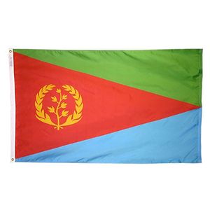 Eritre Bayrağı Yüksek Kalite 3X5 FT Ulus Banner 90x150 cm Festivali Parti Hediyesi 100D Polyester Kapalı Açık Baskılı Bayraklar ve Afiş