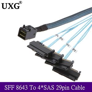 Wholesale hd sata cable for sale - Group buy Computer Cables Connectors SAS SATA Cable SFF To SFF Internal Mini HD Connector With pin Power Port Hard Drive Splitter