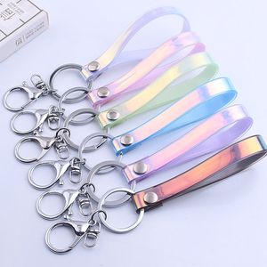 Laser Magic Color Leather Cord Lanyard Keychain Neck Straps for Car Bag USB Camera Pendant Hang Rope Mobile Phone Strap