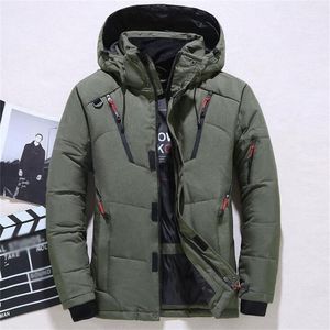 Down Jacket Men Casual Fashion Winter Tjock Jacket For Men Hooded Windbreaker White Duck Down Coat Male Waterproof Clothes 201209