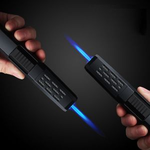 New Torch Gun Lighter Jet Gas Inflatable Windproof Metal Cigarette Cigar Lighter 2022 HONEST Butane Kitchen BBQ Igniter Gadgets