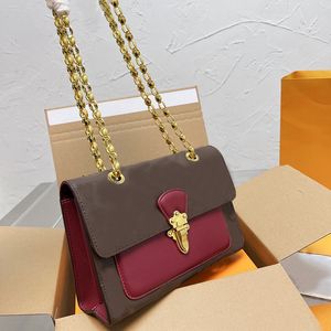 women VICTOIRE shoulder bag luxurys designer classic metal buckle fashion lady leather messenger bags purse flap with chains handbag