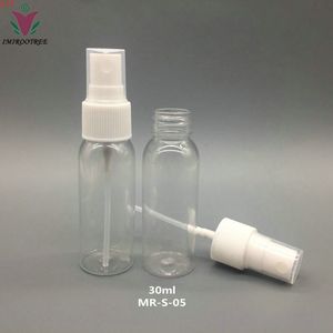 Tillverkning! 500pcs / parti 30ml 1 oz Pet Clear Mist Sprayflaskor, ounce transparent parfymbottlargood kvalitet