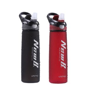 750/600ML Plastic Whey Protein Powder Sport Shaker Bottle For Water Bottles With Straw Outdoor Travel Portable Drinkware Tritan 201204