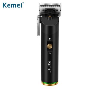 Kemei Professional Hair Clippers 0mm Baldheadedバーバーコードレスケーブルメンズエレクトリックヘアトリマーヘアカットマシン充電式