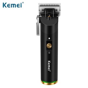 KEMEI Profesyonel Saç Clippers 0mm Baldhead Berber Kablosuz Kablo Erkekler Elektrik Saç Düzenleyicisi Saç Kesti Makinesi Şarj Edilebilir