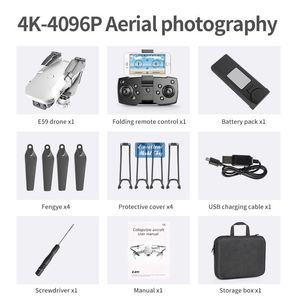 E59 4K Kamera WiFi FPV Mini Acemi Drone Oyuncak, Track Uçuş, Yükseklik Tutma, Bir Düğme Dönüş, Jest Fotoğraf Çekim, Noel Kid Hediye, 3-2