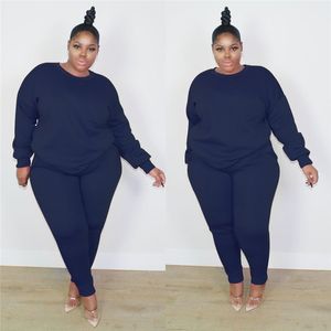 New Plus size 3XL Women solid color sweatsuits fall winter tracksuits long sleeve hoodie+pants two pieces set black outfits sportswear 4391