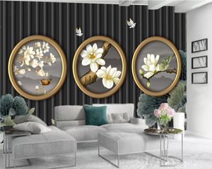 Luxury Custom 3D flor Beautiful Wallpaper Wallpaper Flor Interior Background TV decoração da parede 3d Mural Wallpaper