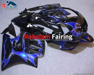 Conjunto de Cowling para Honda CBR600 F3 1997 1998 CBR 600 F 3 CBRF CBR600F3 97 98 Blue Chama Preto Motocicleta Fairing (moldagem por injeção)