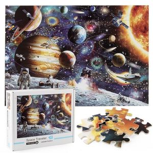 Детские Jigsaw Toys Mars Jigsaw Moon Puzzle Астронавта головоломки игрушка солнечная система планет головоломки игрушка / 1000 шт. 201218