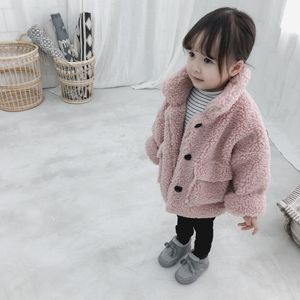 2 3 4 5 6 Years Toddler Girls Coats Autumn Winter Korean Thicken Lambswool Coat For Girl Kids Clothing High Quality Baby Jackets LJ201125