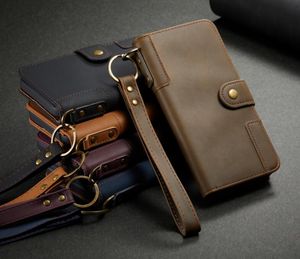 TOP Luxury JEEHOOD Leather PU Wallet Case Flip Cover Phone Cases with lanyard For iphone14 13 12 11pro max samsung
