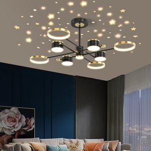 Lampadari Lampadario a led moderno per soggiorno Soffitto regolabile Camera da letto Decorazioni per interni Luci con telecomando